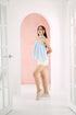 GS Gen Z: White Asymmetrcial Hem Denim Skirt